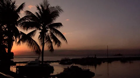 Sunset in Manila Bay Philippines Stock Footage 38605308