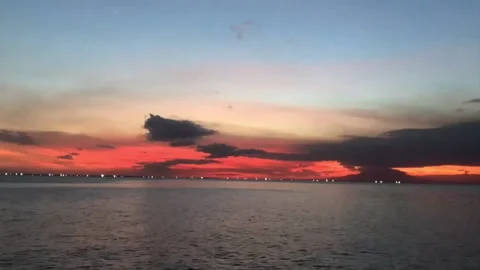 Sunset at Manila Stock Footage 205858624