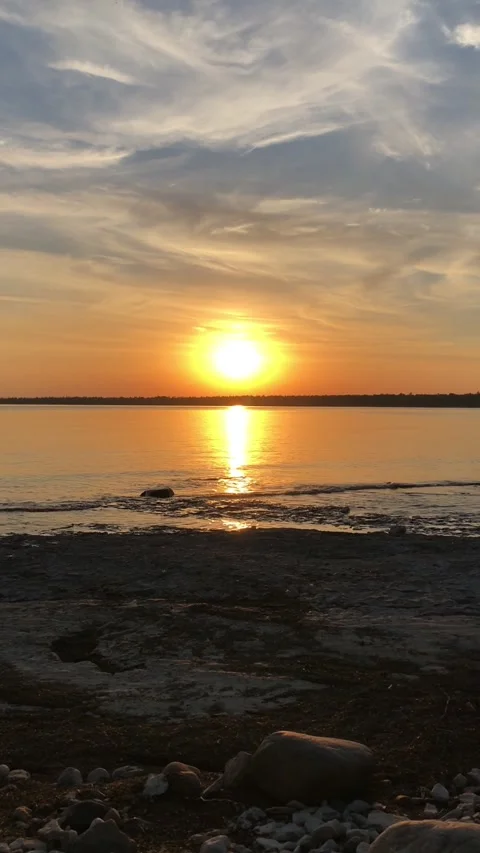 Sunset on Manitoulin Island Vídeo Stock 324591344