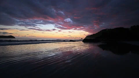 Sunset at Manuel Antonio beach Stock Footage 235585982