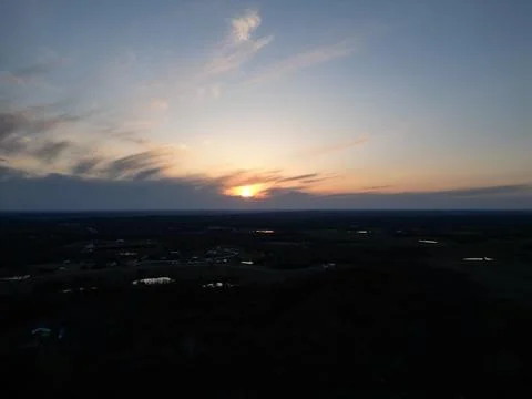 Sunset in March Stock Photos