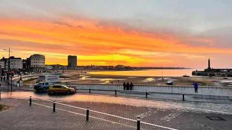 Sunset in Margate Stock Photos