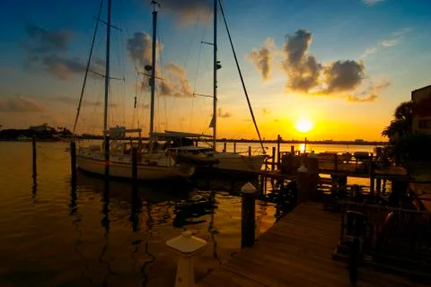 Sunset marina Foto stock