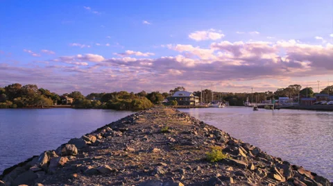 Sunset Marina Time Lapse Stock Footage 39939304