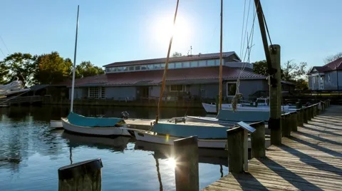 Sunset on marina timelapse.mp4 Video stock 43040691
