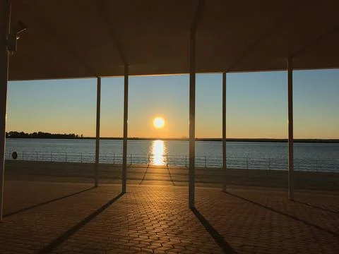 Sunset of marsh Stock Photos