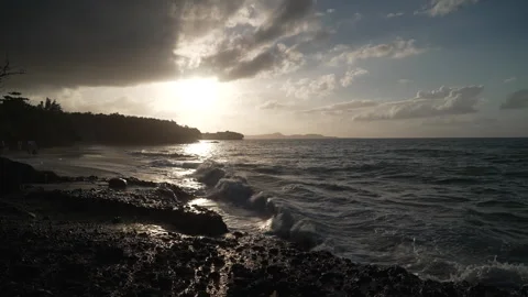 Sunset in Martinique Stock Footage 328102987