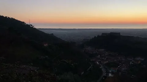 Sunset in Massa, Tuscany Stock Footage 146858003