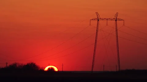 Sunset in meadow, time lapse Vídeos de archivo 178489053