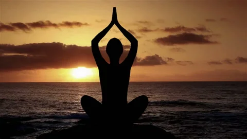 Sunset meditation Stock Footage 119107636