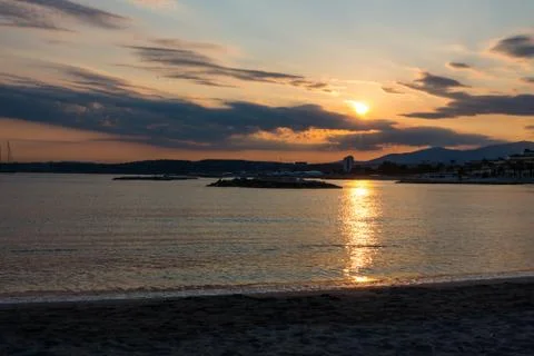 Sunset on the Mediterranean Stock-Fotos