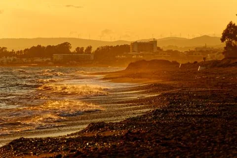 Sunset on the Mediterranean Stock Photos