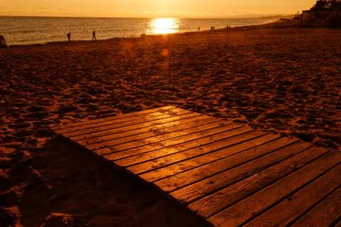 Sunset on the Mediterranean Stockfoto's