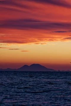 Sunset on the Mediterranean Stock Photos