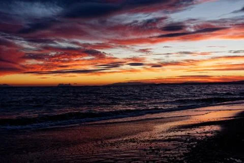 Sunset on the Mediterranean Stock Photos