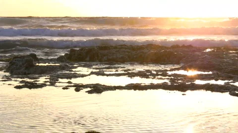 Sunset at Mediterranean Sea.  Stock Footage 750025