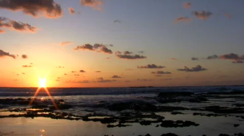 Sunset at Mediterranean Sea.  Stock Footage 750237