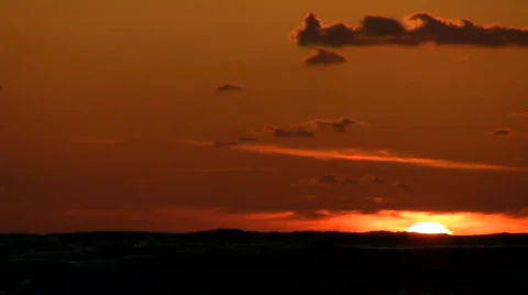 Sunset at Mediterranean Sea.  Stock Footage 750577