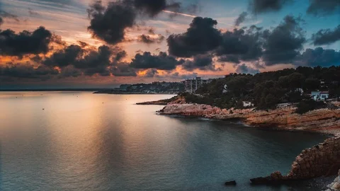 Sunset on the Mediterranean Sea. 스톡 동영상 91815630