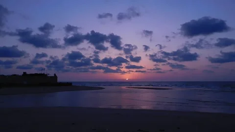 Sunset in the Mediterranean Sea Stock Footage