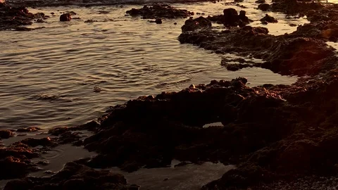 Sunset by the Mediterranean sea in Oropesa Stock-Footage 101427148