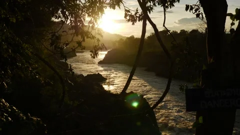 Sunset mekong Stock Footage 130462816