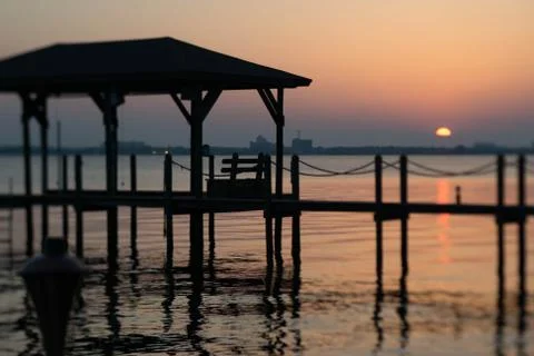 Sunset in Melbourne Beach, Florida Stock Photos