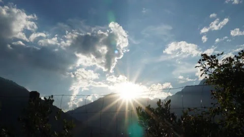 Sunset in Merano, Italy. Stock Footage 135830992