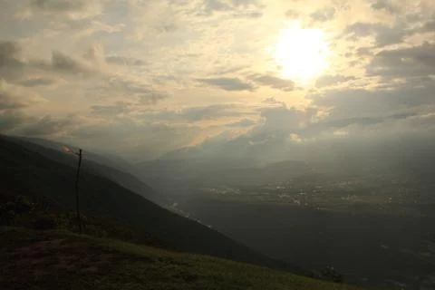 Sunset in Merida Stockfoto's