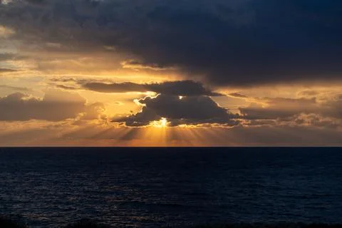 Sunset at Methoni in Greece 写真素材