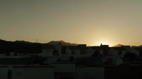 Sunset in Mexican town Stock Footage 45288295