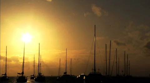 Sunset in Miami beach. Stock Footage 310885