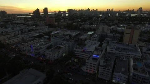 Sunset Miami City 動画素材 71499899