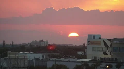 Sunset in Miami Design District Time Lapse HD Stock Footage 11292645