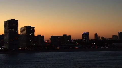 Sunset Miami Florida Video stock 53048108