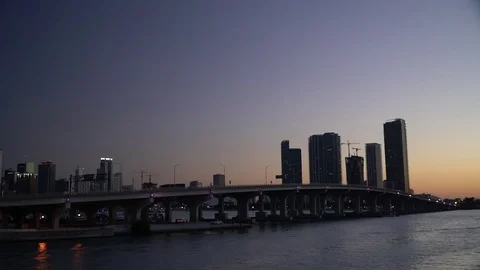 Sunset at miami Stock-Footage 75580984