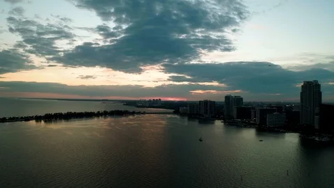 Sunset in Miami Stock Footage 104441397