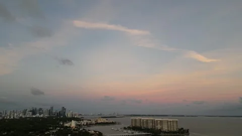 Sunset Miami using dorne 스톡 동영상 243934822