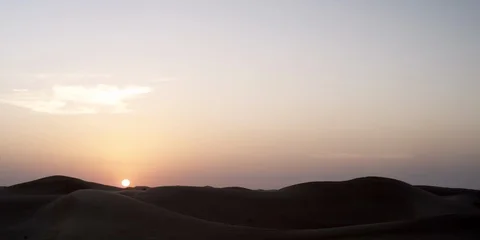 Sunset at a middle eastern desert. Stock Footage 124590411