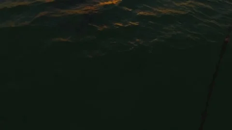 Sunset in the middle of the ocean with quadrocopters Stock Footage 72153260