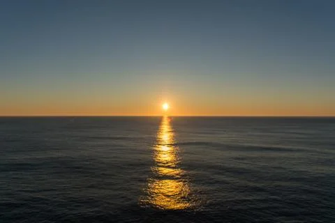 Sunset in the Middle of the Sea Stock-Fotos