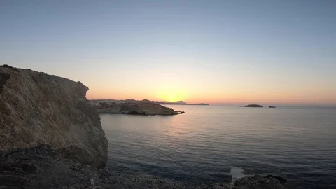 Sunset in Milos, Greece Stock Footage 96088594