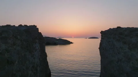 Sunset on Milos Island, Greece Stock Footage 220184818