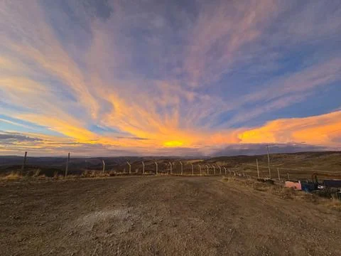 Sunset in the mine Stock Photos