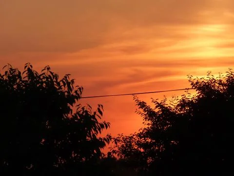 Sunset in Miroslava Foto stock