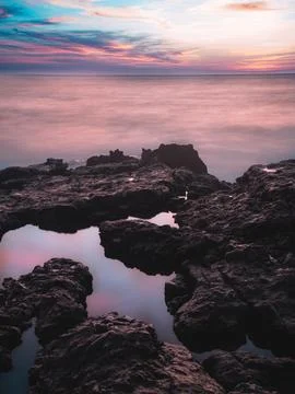 Sunset mirror view Foto stock