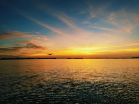 Sunset in Misool Foto stock