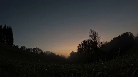 Sunset In The Misty Morning Video stock 221907063