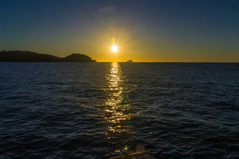 Sunset on the mitsio archipelago Stock Photos