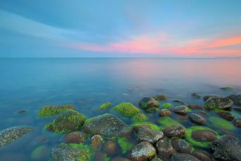 Sunset at Moelen Stock Photos